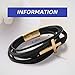 Graduation Gifts for Him To My Son Cross Leather Bracelet Handmade Men's Stainless Braided Leather Bracelet Crucifix Bangle Wristband Bracelet for Boys Teen Birthday Gift(Black, To My Son)