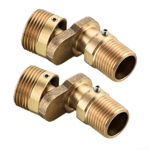 Niceminiwall Robinet de douche réglable en cuivre avec angles flexibles et rotation à 360 degrés, robinet mélangeur en laiton pour installations murales de...