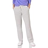 Amazon Essentials Damen Jogginghose aus Fleece mit geradem Bein (in großen Größen erhältlich), Hellgrau Meliert, M