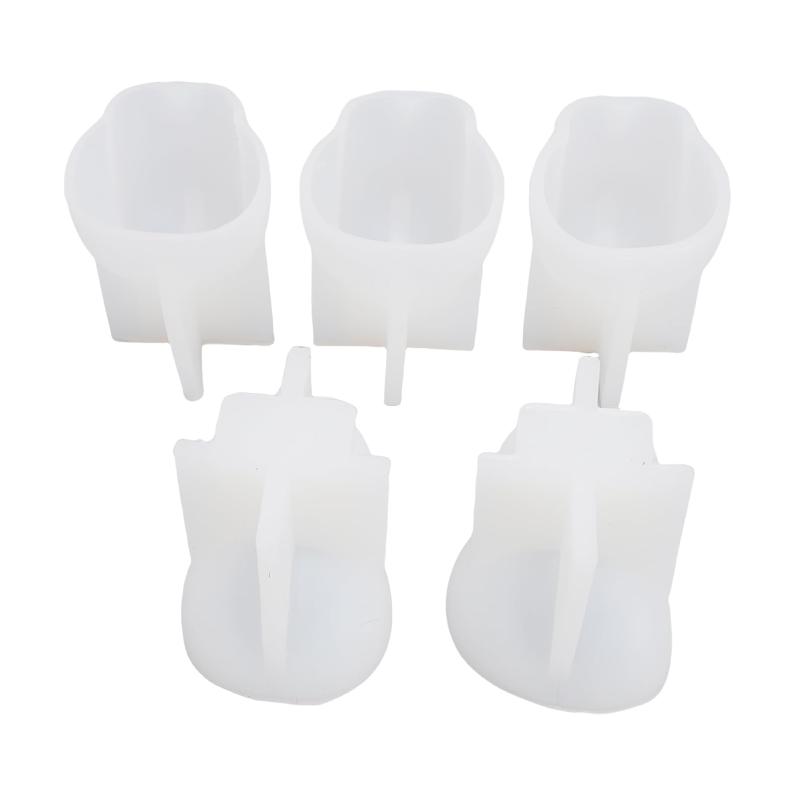 Molde de Silicona para Pudin y Pastel, Molde de Gato 3D, 5 Piezas, Resistente a Microondas y Congelador, para Postres de Leche, Gelatina y Chocolate