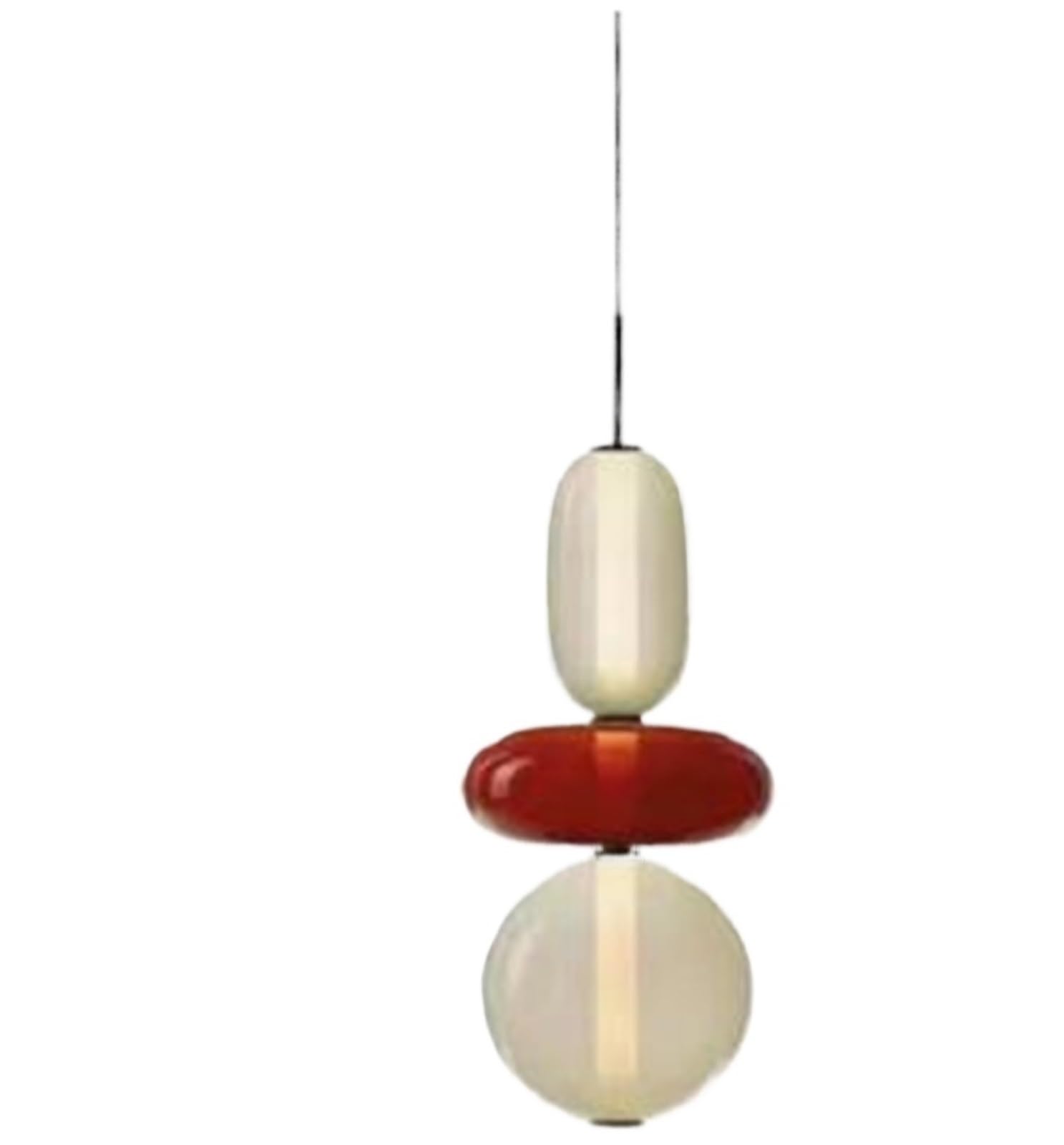 LYMSXAZOU Modern LED Chandelier Colorful Hanging Ceiling Light Fixture for DIY Home Decor Ideal Cafe Restaurant Kitchen and Dining Room Lighting.