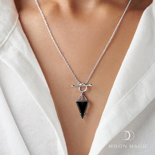 Moon Magic Authentic Moonstone Necklace for Women | Onyx, Labradorite, Black Obsidian Necklaces/Real 925 Sterling Silver |18k Rose and Yellow Gold Enchanted Crystal Necklace for Women/Genuine Jewelry2