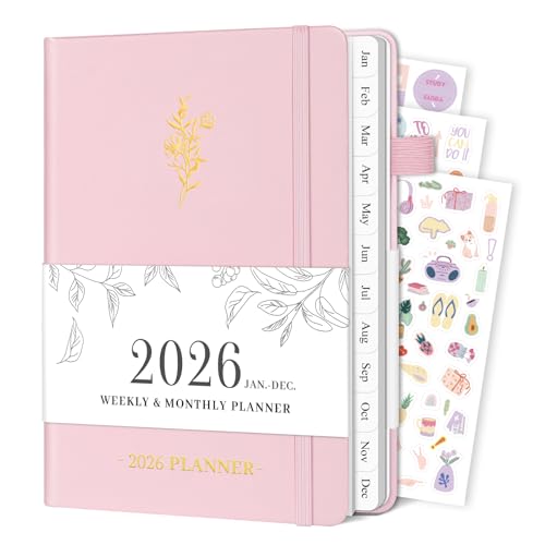 Planner 2026, Weekly and Monthly Planner with Tabs from Jan
