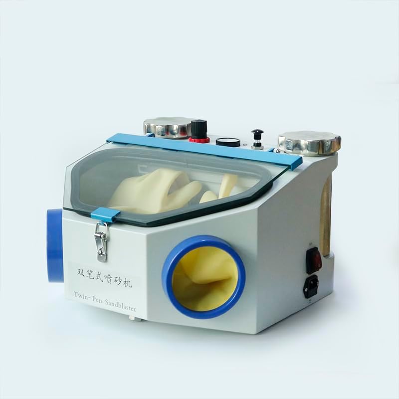 NSKI Twin-Pen Blasting Lab Metal Sandblast Machine Electric Sand Blasting Machine Sandblaster Pens