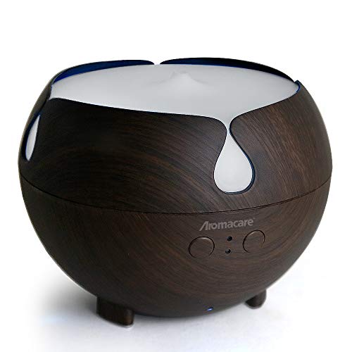 Essential Oil Diffuser,Aromacare Aromatherapy Diffusers for Essential Oils for Large Room Bedroom Office Waterless Auto Shut-Off Dark Wood Grain Last 12 Hours