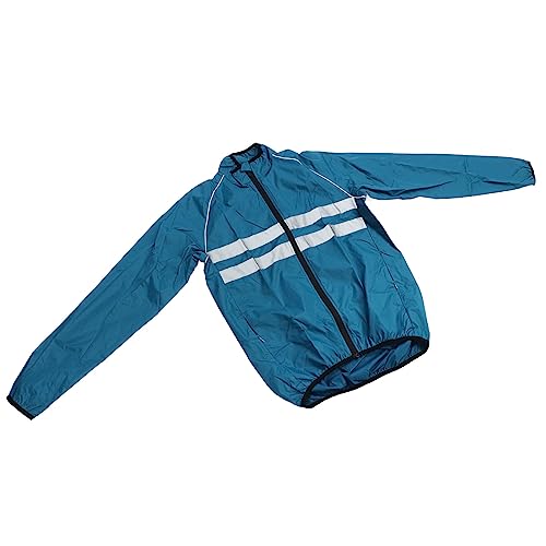 Chaqueta Reflectiva Rompeviento para Ciclismo Hombre Azul XL miniatura 4