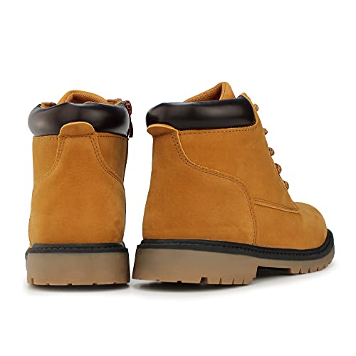 Hawkwell Kids Side Zipper Combat Boots (Toddler/Little Kid/Big Kid), Tan Suede, 4 M Us #TOP4