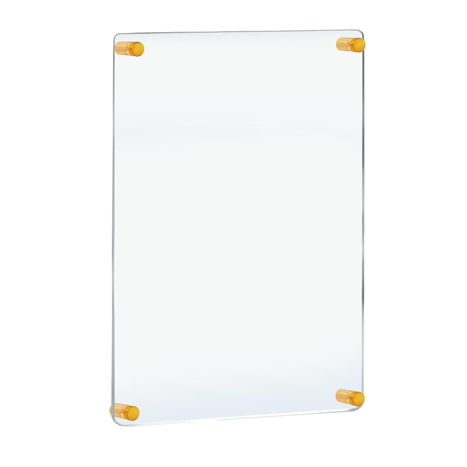 Azar Displays 105531-BLK Acrylic Floating Double Panel Wall Frame ,22" x 28" Graphic Size, Overall Frame Size: 24" x 31", Black