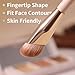 Albeaut Small Angled Concealer Brush For Under Eye Brightening, Precision Face Makeup Brush (193 concealer brush-Pink)