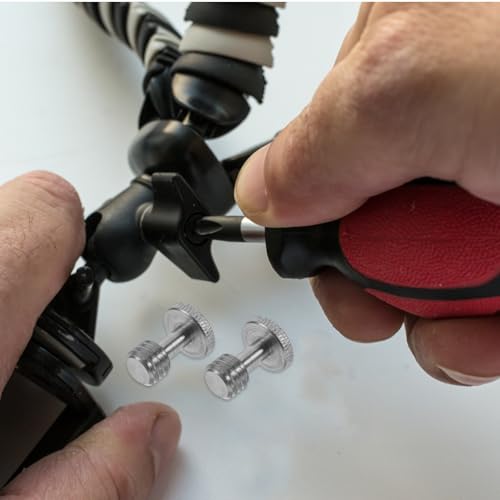 Tornillos 3/8 de hierro con acabado plateado de precisión mecánica para soportes 6
