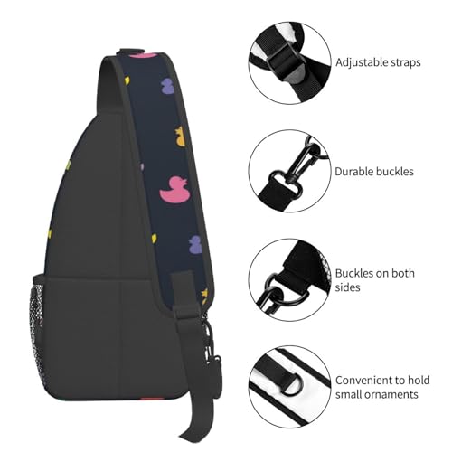 Cute Duck Print Sling Backpack Travel Hiking Daypack Cute Duck Crossbody Casual Shoulder Bag4