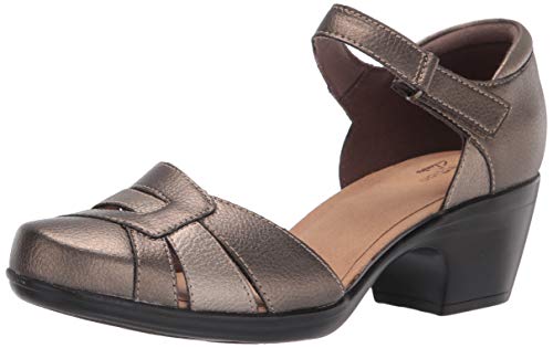 Clarks womens Emily Daisy Pump, Metallic Synthetic Combi, 12 Wide US