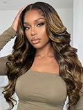 Beauty Forever Balayage Brown Bye Bye Knots Glueless Wigs Human Hair Pre Plucked Pre Cut 7x5 Lace Front Wigs Elastic Drawstring Body Wave Bleached Knots Ready to Go Wig 150% Density 22 inch