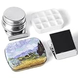 Portable Mini Tin Box,12-Well Empty Watercolor...