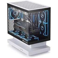 darkFlash FLOATRON F1(2025) Micro-ATX PC Case, 270° Panoramic Floating Gaming Case, Back Connect Support, 3X ARGB PWM Fans, High Airflow, Type-C, Supports 360mm AIO (3 RGB Fans)