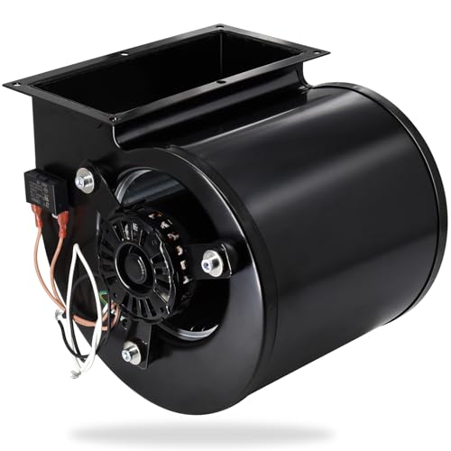 Hiorucet Rectangular Blower Motor for Dayton 1TDR9, 4C264, 4C448, 1TDR9A and Fasco B45267, 7063-5176, Hot Blast Wood Furnace Blower Motor with Ball Bearings, 463 CFM, 1600 RPM, 115V, 60/50HZ.
