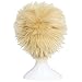 ColorGround Short Afro Fluffy Anime Cosplay Synthetic Wig (Blonde)