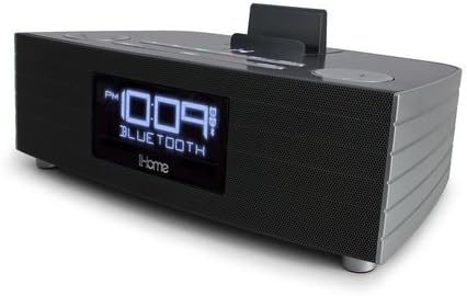 iHome IBT97GC Bluetooth Stereo FM Clock Radio with USB Charging - Gunmetal