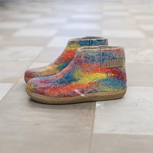 Wool Ankle Boots Slippers for Women, Handmade Felted Booties with Sturdy Stitching4