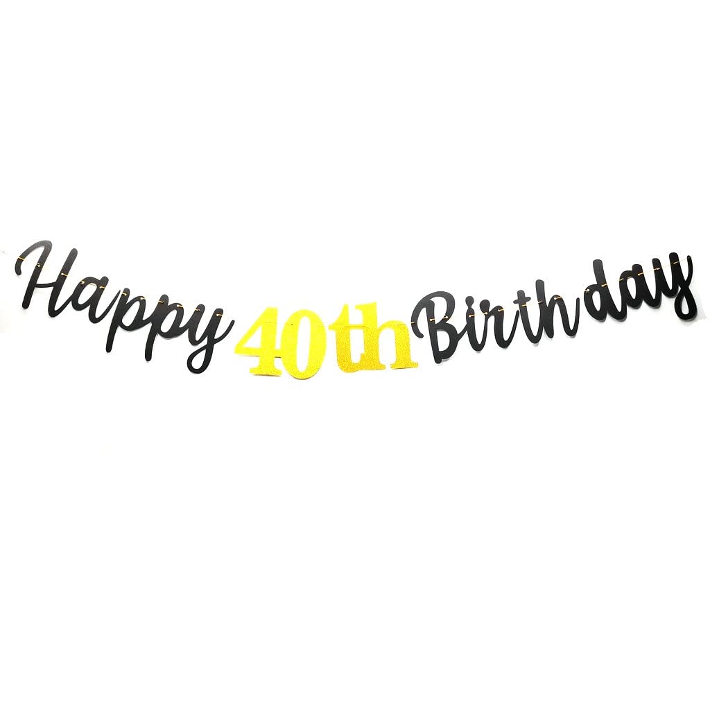 Geburtstagsbanner 'Awesome Since' Für 40. Geburtstag – Handgefertigt In Schwarz, 2,7m Lang