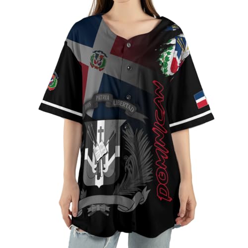 Custom Dominican Republic Jerseys for Men, Dominican Baseball Jersey, Dominican Jersey, Dominican Flag Pride Love Jersey miniatura 5
