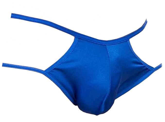 Athletic Performance Thong Swimsuit, Royal Blue, Cross Back Design, Competition Training
