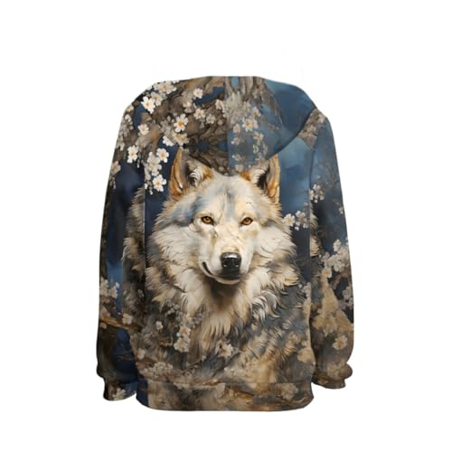 Image of GLUDEAR Teen Boys Girls Novelty Animal Galaxy Hoodies Sweatshirts Pullover