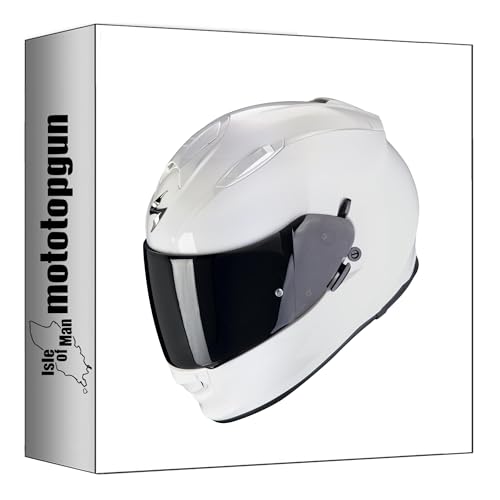 Casque intégral Scorpion EXO-491 Solid Blanc en Taille M pour Moto