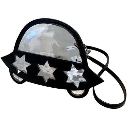Baokuan Bolsos De Hombro De Nave Espacial Ovni a, Bolso Cruzado De Cuero PU con Personalidad, Bolso Informal Creativo, Bolso Súper Genial para Niñas