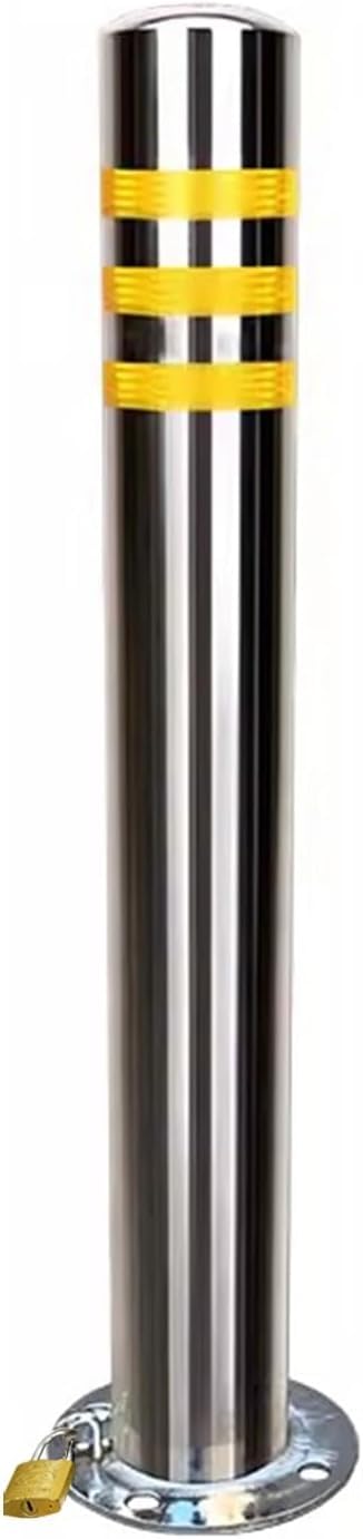 Aioneer Lockable Traffic Delineator Round Posts, Heavy Duty Removable Parking Bollards Cones For Crowd Control/Driveway/Hotel/Restaurants Commercial With Sturdy Base-1 Pack-95cm/37.4in
