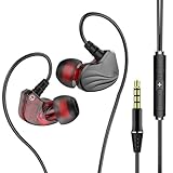 EPIGEIST Ear Kopfhörer mit Subwoofer Stereo Bass 3,5 mm Klinke Ergonomische Ohrhaken Gaming Headset mit Mikrofon für Smartphone und Tablet