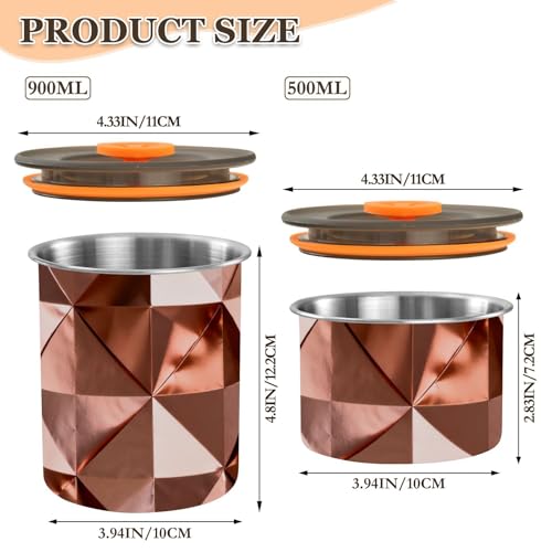 Contenedor de Almacenamiento de Acero Inoxidable con Tapa Triangular miniatura 3