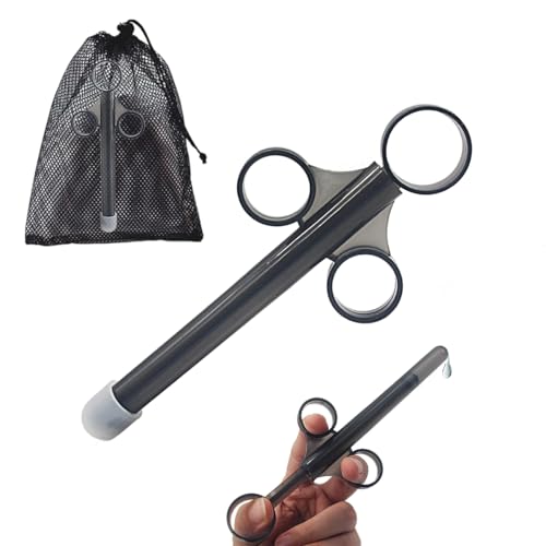 Anal Lube Applicator with 10ml Precise Scales 6.5 Lube Injector Syringe Reusable Long Silicone Lubricant Shooter with Storage Bag Lubricant Applicator for Men Women Easy to Use and Clean
