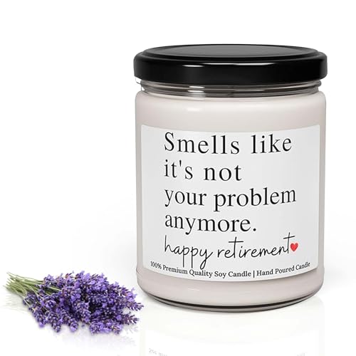 Retirement Gift for Woman, Happy Retirement Candle, Funny Retired Farewell Gifts for...