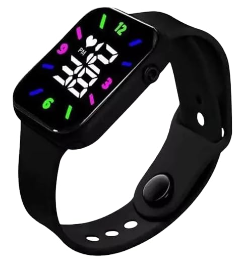 MVS LED Digital Square Watch for Boys & Girls | Dancing Glowing Light | Heart Symbol | Large Digits | Date & Time- AM/PM | (B0C7LDXDZX) Amazon Price History, Amazon Price Tracker