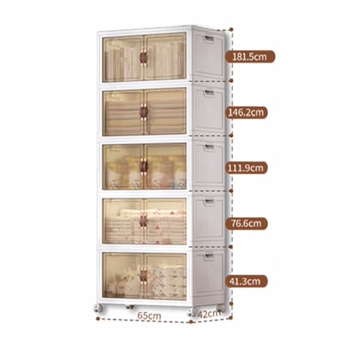 Boîte de rangement pliable avec couvercle et armoire double porte - 4