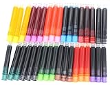 Anller 35 Pieces Ink Cartridges for Fountain Pen with Storage Box, 3.4 mm Bore Diameter, Multicolor