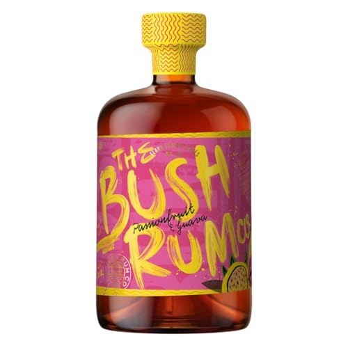 The Bush Rum Co. Passionfruit & Guava Spiced Rum | With Natural Passionfruit & Guava | 100% Recycled Bottle | 100% Recyclable Pack| 37.5% ABV 70cl