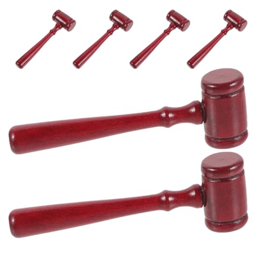 Uonlytech 6 Piezas Mini Martillo de Juez de Madera...
