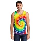 Port & Company Essential Tie-Dye Tank Top PC147TT Rainbow XL