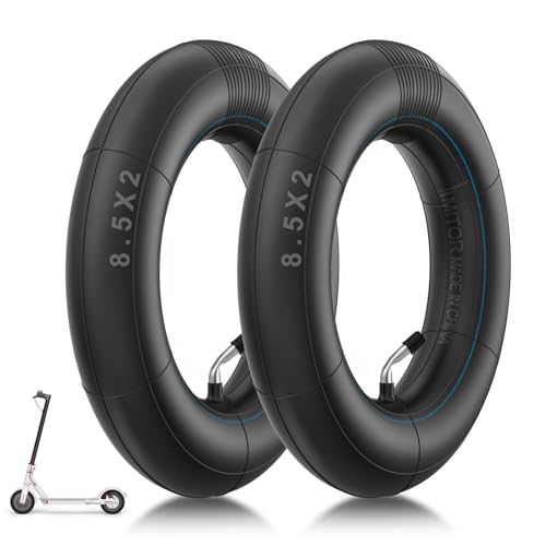 Amitor 8 1/2 x 2 Scooter Inner Tube with Silver 45 Valve Pressure-Resistant Electric Scooter Inner Tube 8.5x2 Highly Elastic Extra Thickened Inflatable Tire for Xiaomi Pro 2 1S M365 Mi3 2PCS