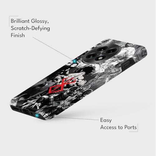 Image of MILLION CASES Back Cover Case for OnePlus 12 Scratch Resistant Anti-Slip Polycarbonate Shockproof Protective Durable Battleborn Crystal Case for Men & Boys