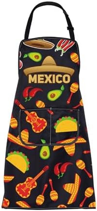 BNQL Mexico Apron - Funny Mexico Gifts for Mexican Food Lovers & Vacation Gifts - Mexico Apron