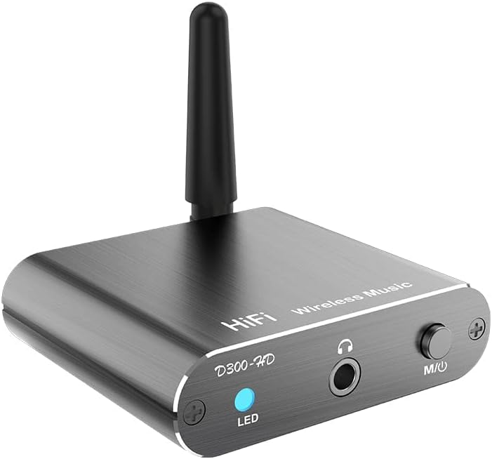eppfun 3040R Plus Bluetooth 5.3 Audio Receiver with 3.5mm AUX/RCA/COAXIAL/SPDIF Optical, AAC/aptX/aptX HD/aptX Adaptive, HiFi Stereo Sound Receiver for Home Music Streaming Stereo System