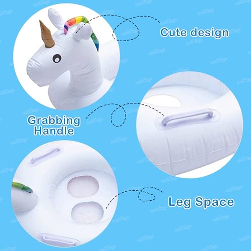 Image of Zest 4 Toyz Swimming Ring Swimming Tube for Kids Inflatable Tube for Swimming Pool Floaters for Kids Water Tube for Baby Swim Ring for 3+ Years Girls and Boys (Unicorn Shaped) White