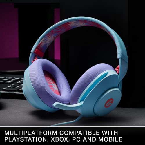 Image of PowerA LucidSound LS10 Wired Gaming Headset - Ocean Waves, Works with PlayStation, Xbox, PC, Mobile, and Other Compatible Devices, Designed for Comfort, Premium Audio, Quick-Access Audio Controls