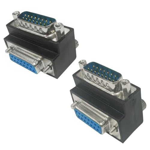 For Right Angle 7Pin + 8Pin 15Pin D-Sub Male to Female Adapter 90 Degree 7P 8P Double Row 15P Male to Female Connector Adapter