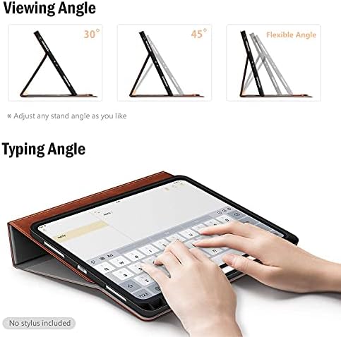 Antbox iPad Pro 12.9 2022 case (6th Generation) 2021/2020/2018 with Built-in Apple Pencil Holder [Support Apple Pencil Wireless Charging] (Brown)