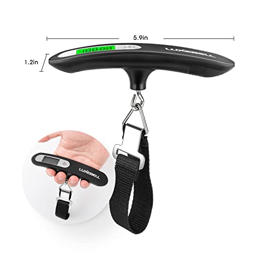Image of Digital Luggage Scale Vacation Travel Essentials Accessories Gifts for Traveler Portable Suitcase Handheld Weight Scale 110 lbs Hanging Baggage Travel Must Haves