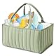 Baby Wickel Organizer für Wickelutensilien, Wickeltasche Organizer, Wickeltisch Organizer, Wickelkorb, Windel Organizer, Wickelorganizer Zuhause, Filztasche mit Fächern – Tragbar & Faltbar (Grün B)